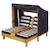 KidKraft - Double chaise longue en bois pour enfant avec auvent - Bleu marine MARRON 5 - vertbaudet enfant 