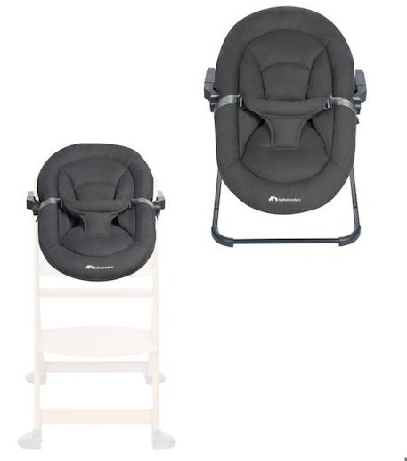 BEBECONFORT Timba baby, Transat bébé, compatible pour chaise haute Timba , de la naissance jusqu'à 6 mois, Mineral Graphite GRIS 2 - vertbaudet enfant 