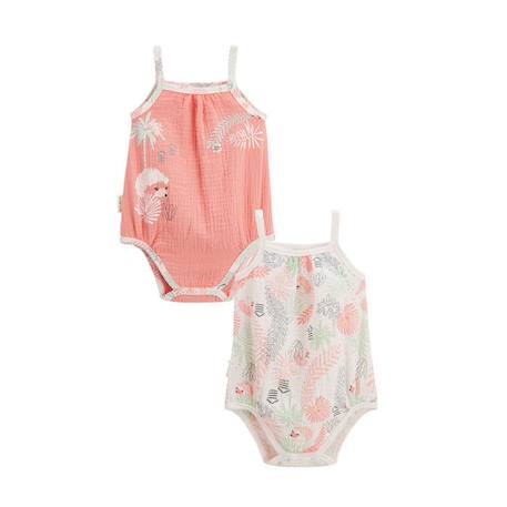 Lot de 2 bodies bébé à bretelles Cilaos ORANGE 1 - vertbaudet enfant 