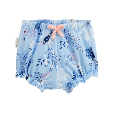 Lot de 2 bloomers bébé en gaze de coton Bella Chica BLEU 2 - vertbaudet enfant 