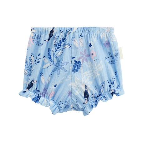 Lot de 2 bloomers bébé en gaze de coton Bella Chica BLEU 3 - vertbaudet enfant 