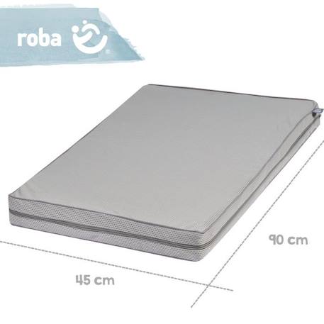 ROBA Matelas Berceau Climatisé 'safe asleep®' AIR BALANCE PREMIUMMESH - 45x 90x5 -5 cm GRIS 3 - vertbaudet enfant 