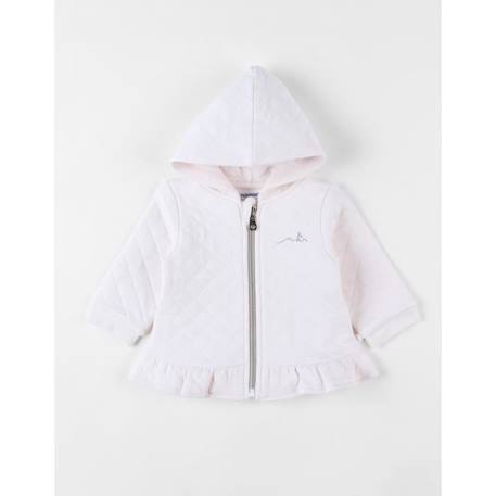 Fille-Manteau, veste-Veste-Veste à capuche zippée matelassée T: 3Y - rose