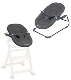 Puériculture-Chaise haute, réhausseur-BEBECONFORT Timba baby, Transat bébé, compatible pour chaise haute Timba , de la naissance jusqu'à 6 mois, Mineral Graphite