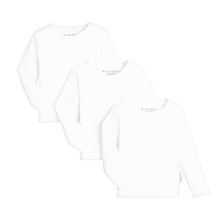 Bébé-T-shirt, sous-pull-Sous-pull-Lot de 3 maillots de corps manches longues contenant du coton bio