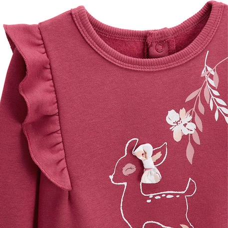 Ensemble bébé sweat-shirt et pantalon en molleton Oma Biche ROSE 4 - vertbaudet enfant 