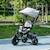 Tricycle Enfant HOMCOM évolutif Pare-Soleil Pliable Canne télescopique Amovible 95 x 50 x 106 cm Acier Gris Noir ROSE 3 - vertbaudet enfant 