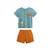 Ensemble bébé t-shirt et short Mangrove BLEU 1 - vertbaudet enfant 