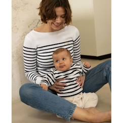 Vêtements de grossesse-Pull, gilet-Pull Marinière de maternité et allaitement en coton bio BENODET