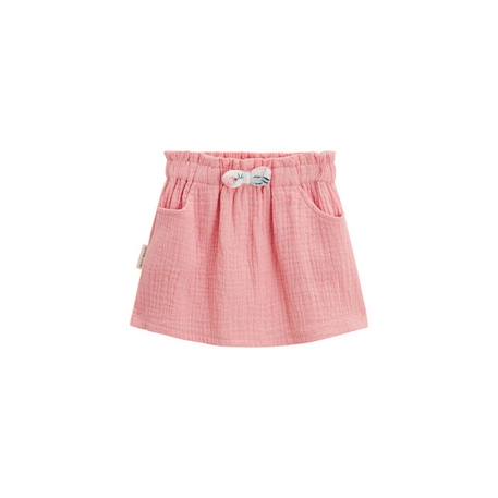 Jupe enfant rose en gaze de coton Caraïbes ROSE 1 - vertbaudet enfant 