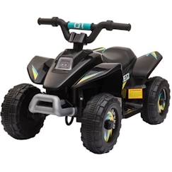 Jouet-Jeux de plein air-Véhicules enfant-Quad électrique enfant - voiture électrique enfant - marche AV, AR - 6 V, V. max. 4,6 Km/h - noir 72x40x45cm Noir