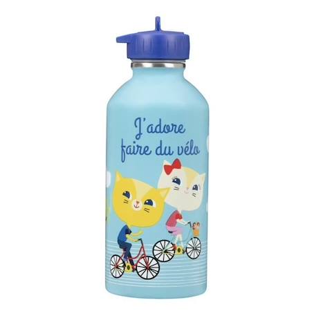 Fille-Gourde Inox Enfant - J'adore Faire Du Vélo - Draeger Paris