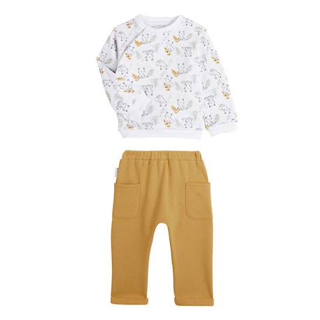 Bébé-Ensemble sweat et pantalon bébé mixte en molleton Little Fox