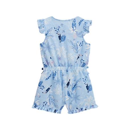 Combishort bébé + chapeau en gaze de coton bleue Bella Chica BLEU 3 - vertbaudet enfant 