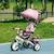 Tricycle Enfant HOMCOM évolutif Pare-Soleil Pliable Canne télescopique Amovible 95 x 50 x 106 cm Acier Rose ROSE 3 - vertbaudet enfant 