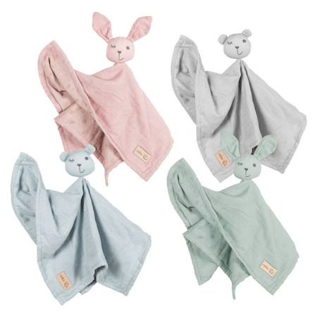 Doudou Lapin Bio Lil Planet - ROBA - Gris argenté - 40 x 40 cm - Certifié GOTS GRIS 6 - vertbaudet enfant 