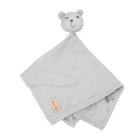 Doudou Lapin Bio Lil Planet - ROBA - Gris argenté - 40 x 40 cm - Certifié GOTS GRIS 2 - vertbaudet enfant 