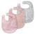 ROBA Set de 3 Bavoirs en Coton Bio 'Lil Planet' - 23x30 cm - Certifié GOTS - Rose/mauve ROSE 1 - vertbaudet enfant 