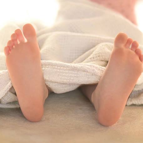 Couverture Bébé Respirante ROBA - Seashells - 80 x 80 cm - 100% Coton Oeko-Tex - Aspect Tricoté - Écru BEIGE 2 - vertbaudet enfant 