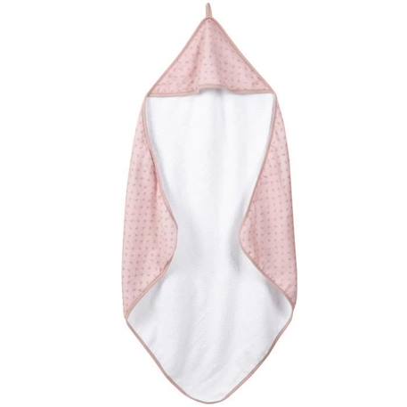 ROBA Cape de Bain Bébé Bio 'Lil Planet' 80x80 cm - Coton et Mousseline - Rose/mauve ROSE 1 - vertbaudet enfant 