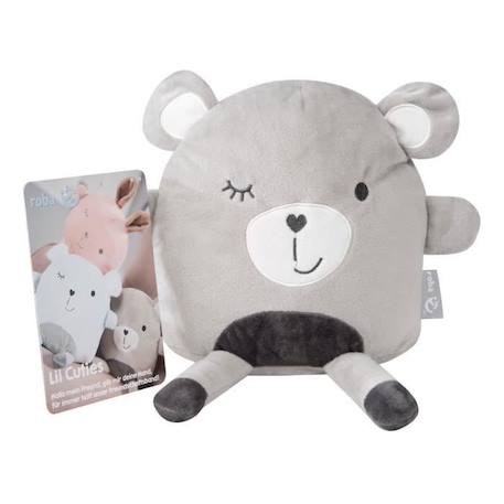 Coussin Peluche 'Sammy' pour enfant ROBA Lil Cuties - Gris argenté GRIS 3 - vertbaudet enfant 