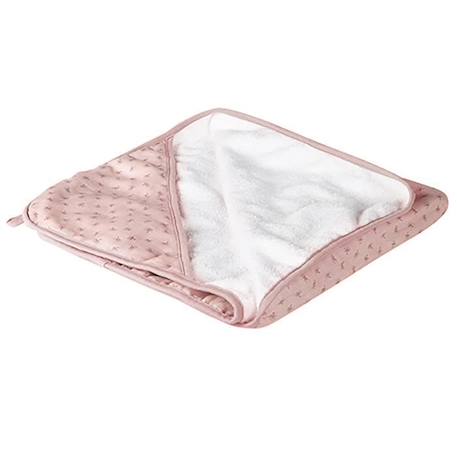 ROBA Cape de Bain Bébé Bio 'Lil Planet' 80x80 cm - Coton et Mousseline - Rose/mauve ROSE 2 - vertbaudet enfant 