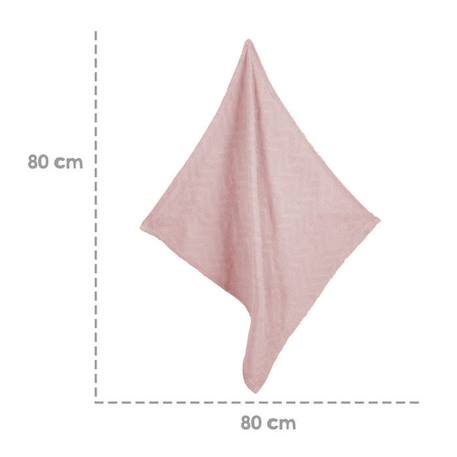 Couverture Bébé Bio ROBA Lil Planet 80x80 cm Certifié GOTS - Rose-mauve - Aspect tricoté ROSE 6 - vertbaudet enfant 