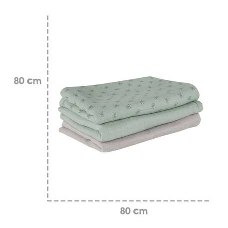 Lot de 3 Couches Lavables en Coton Bio - ROBA - Lil Planet - Mixte - Vert VERT 5 - vertbaudet enfant 