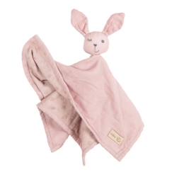 Jouet-Premier âge-Doudous et jouets en tissu-ROBA Doudou Lapin Bio "Lil Planet" 40 x 40 cm Certifié GOTS - Rose-mauve