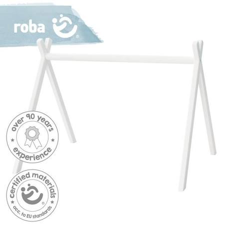 ROBA Portique d'eveil pour bébé - incl. set de pendentifs 'roba Style' bleu clair – arche de jeu en bois massif laqué BLANC 4 - vertbaudet enfant 