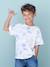 Tee-shirt motifs graphiques vacances garçon blanc imprimé+bleu ardoise 1 - vertbaudet enfant 