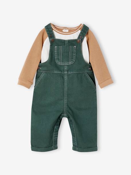 Ensemble tee-shirt + salopette bébé garçon  - vertbaudet enfant