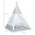 Tente teepee indien enfant style graphique - dim. 1,2L x 1,2I x 1,55H m - porte refermable, fenêtre, tapis, coussin, sac transport GRIS 3 - vertbaudet enfant 