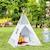 Tente teepee indien enfant style graphique - dim. 1,2L x 1,2I x 1,55H m - porte refermable, fenêtre, tapis, coussin, sac transport GRIS 4 - vertbaudet enfant 