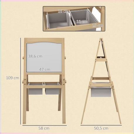 Tableau enfant chevalet enfan BLANC 3 - vertbaudet enfant 