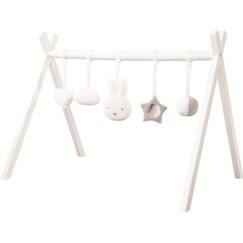 Jouet-Premier âge-ROBA Portique d'Eveil pour Bébé + Set de Pendentifs miffy® - Arche de Jeu en Bois - Blanc