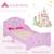 Lit Enfant - HOMCOM - Design Princesse Motif château - sommier à Lattes Inclus - MDF Contre-plaqué Rose ROSE 4 - vertbaudet enfant 