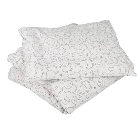 ROBA Parure de lit Bébé 'miffy®'  - Housse de Couette 80x80 cm + Taie 40x35 cm GRIS 2 - vertbaudet enfant 