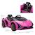 HOMCOM Voiture électrique Enfants de Sport Supercar 12 V - V. Max. 8 Km-h Effets sonores + Lumineux Rose ROSE 3 - vertbaudet enfant 