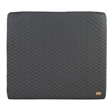 ROBA Matelas à Langer Luxe 85x75 cm - Similicuir - Imperméable et Doux - Design Graphite Matelassé - Anthracite NOIR 1 - vertbaudet enfant 