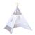 Tente Teepee Indien Enfant Graphique - HOMCOM - 1,2L x 1,2I x 1,55H m - Porte refermable, fenêtre BLANC 1 - vertbaudet enfant 