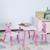 Ensemble table et chaises enfant design princesse - HOMCOM - bois pin MDF - rose ROSE 2 - vertbaudet enfant 