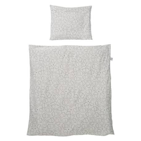 ROBA Parure de lit Bébé 'miffy®'  - Housse de Couette 80x80 cm + Taie 40x35 cm GRIS 1 - vertbaudet enfant 