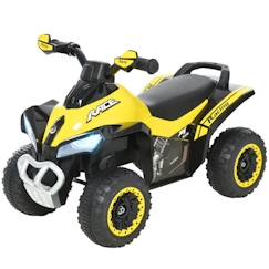 Porteur Enfants Quad HOMCOM - Jaune Noir - 18-36 Mois - Effets Lumineux et sonores  - vertbaudet enfant