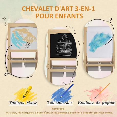 Tableau enfant chevalet enfan BLANC 4 - vertbaudet enfant 