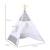 Tente Teepee Indien Enfant Graphique - HOMCOM - 1,2L x 1,2I x 1,55H m - Porte refermable, fenêtre BLANC 3 - vertbaudet enfant 