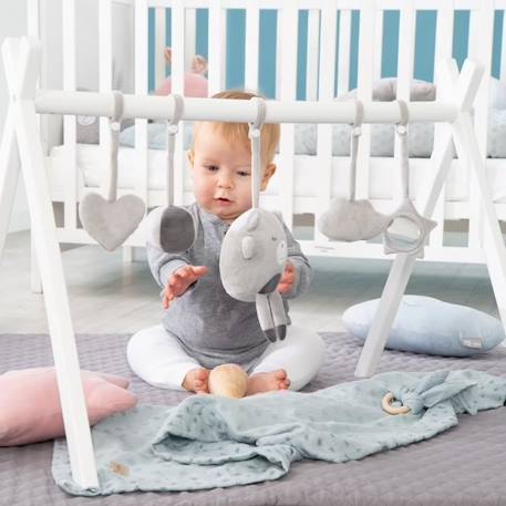 Portique d'Éveil en Bois pour Bébé Montesori Babygym - Blanc - ROBA - Universel - Mixte BLANC 4 - vertbaudet enfant 