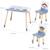 ROBA Pat Patrouille Ensemble Table + 2 Chaises Enfants - Motif Chien Chase Ruben & Marcus - Pieds en Bois Naturel - Blanc - Gris GRIS 3 - vertbaudet enfant 