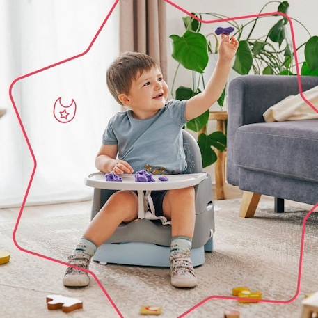 Rehausseur Nomade BADABULLE - Modèle : ours - Pliage Compact - Universel - De 6 à 36 mois GRIS 6 - vertbaudet enfant 