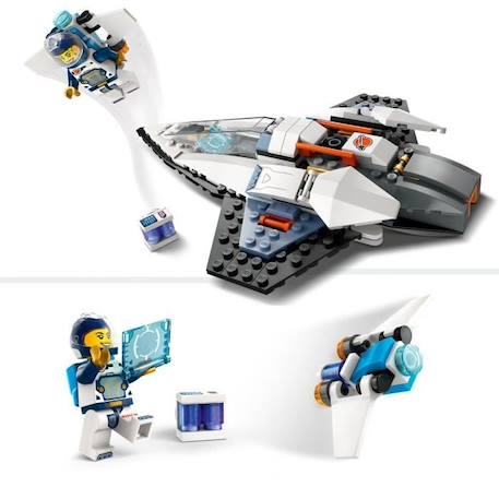 LEGO® 60430 City Le Vaisseau Interstellaire, Jouet sur l'Espace, Cadeau Enfants Dès 6 Ans, Jeu Créatif avec Minifigurines GRIS 4 - vertbaudet enfant 